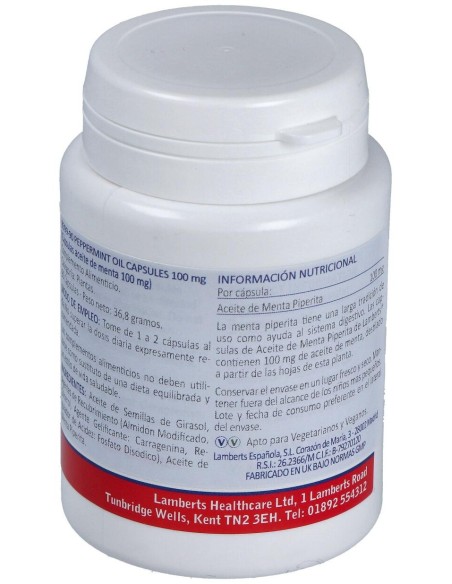 Aceite De Hojas De Menta 100 Mg. 90Cap.
