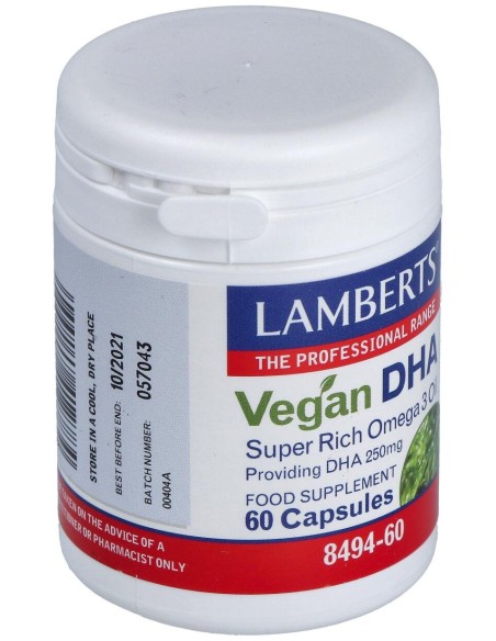 Lamberts Dha Vegano 60 Cápsulas De 250Mg