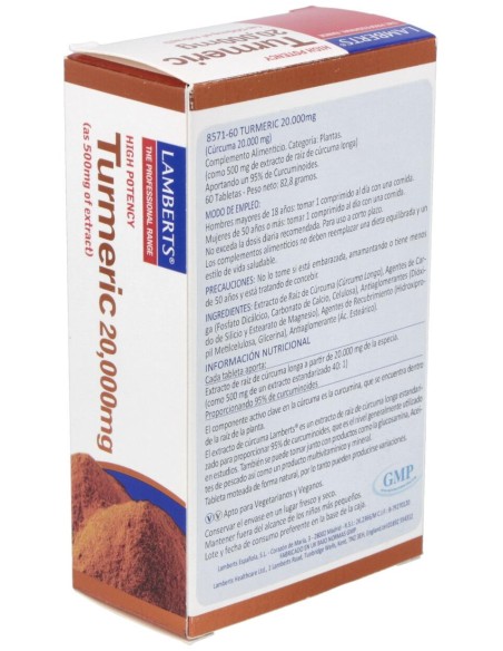 Curcuma 20.000Mg. (95% De Curcumina) 60Comp.