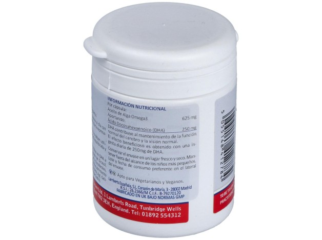 Lamberts Dha Vegano 60 Cápsulas De 250Mg