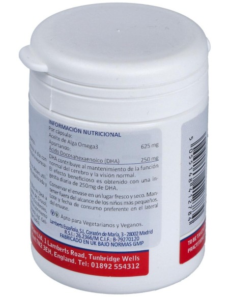 Lamberts Dha Vegano 60 Cápsulas De 250Mg