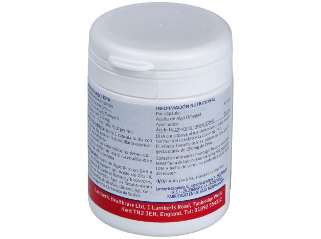 Lamberts Dha Vegano 60 Cápsulas De 250Mg