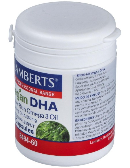 Lamberts Dha Vegano 60 Cápsulas De 250Mg