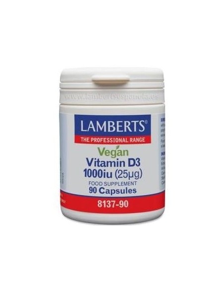 Lamberts Vitamina D3 Vegana 1000 Ui (25 Μg) 90 Cápsulas