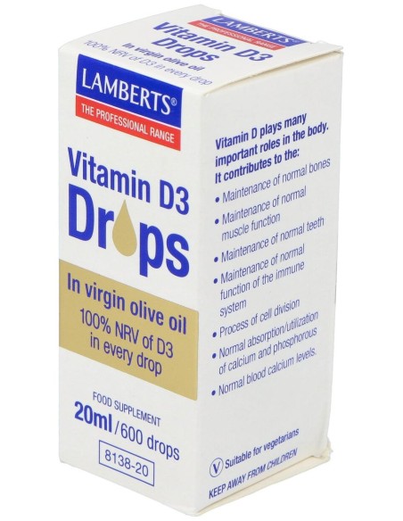 Lamberts Vitamina D3 En Gotas 20Ml