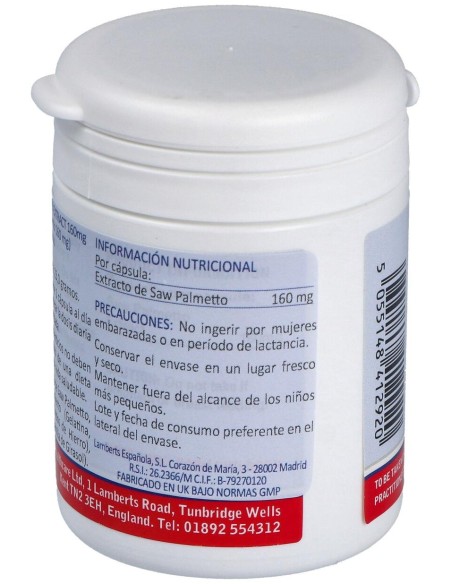 Extracto De Saw Palmetto 160Mg. 60Cap.