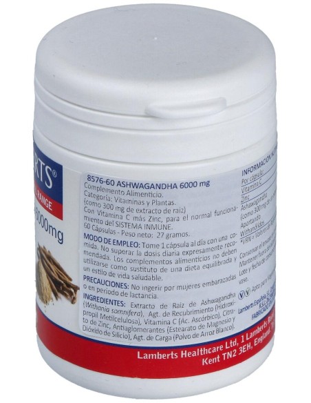 Lamberts Ashwagandha 6000 Mg 60 Caps