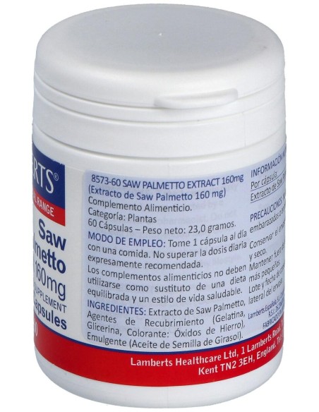 Extracto De Saw Palmetto 160Mg. 60Cap.