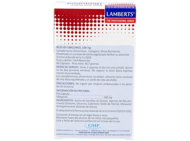 Lamberts Ubiquinol 100Mg 60Caps