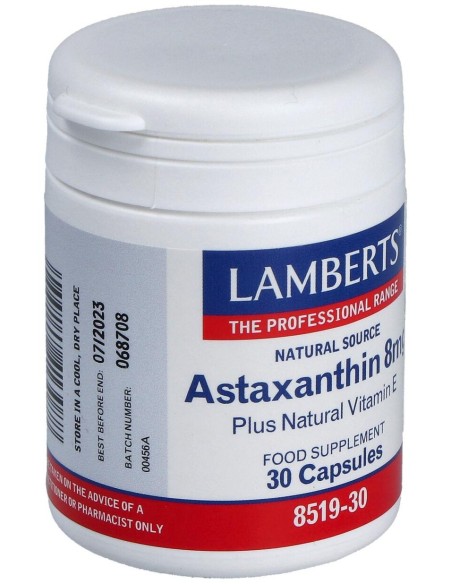 Lamberts Astaxantina 8Mg Con Vitamina E 30Caps