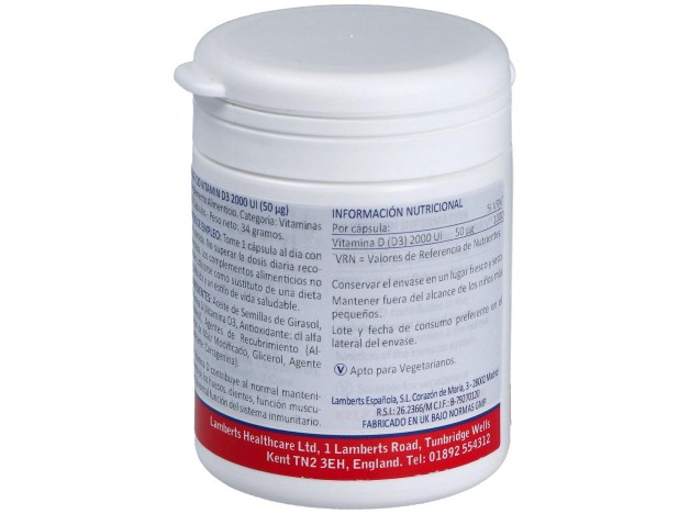 Lamberts Vit D3 2.000 Ui 120Caps