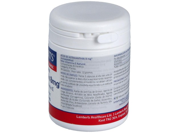 Lamberts Astaxantina 8Mg Con Vitamina E 30Caps