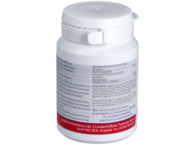 Ginkgo Biloba 6000 Alta Potencia 120Mg. 60Comp.