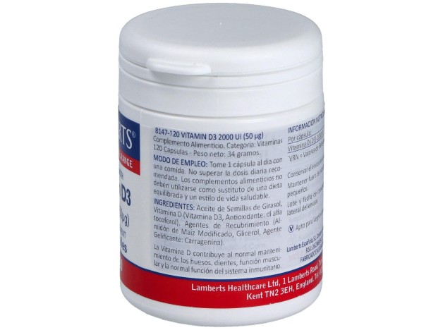 Lamberts Vit D3 2.000 Ui 120Caps