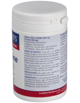 L-Lisina Hcl 1000Mg. 120Comp.