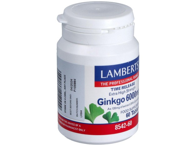 Ginkgo Biloba 6000 Alta Potencia 120Mg. 60Comp.