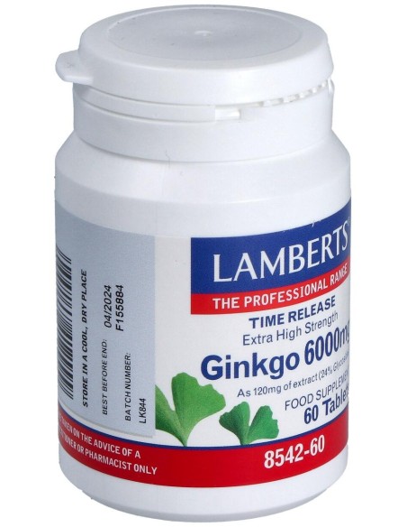 Ginkgo Biloba 6000 Alta Potencia 120Mg. 60Comp.