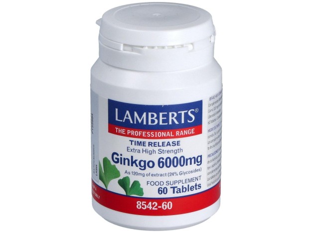 Ginkgo Biloba 6000 Alta Potencia 120Mg. 60Comp.