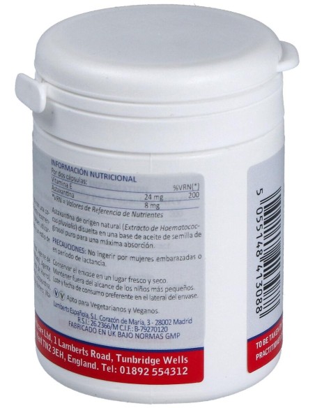 Lamberts Astaxantina 8Mg Con Vitamina E 30Caps