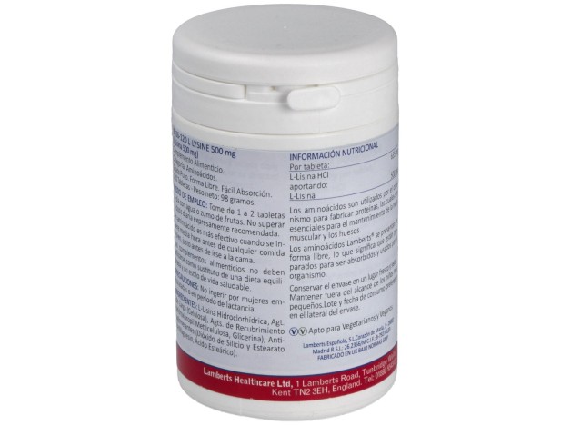 L-Lisina Hcl 1000Mg. 120Comp.
