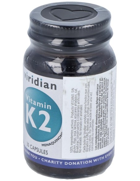 Viridian Vitamina K2 50Ug 30Caps