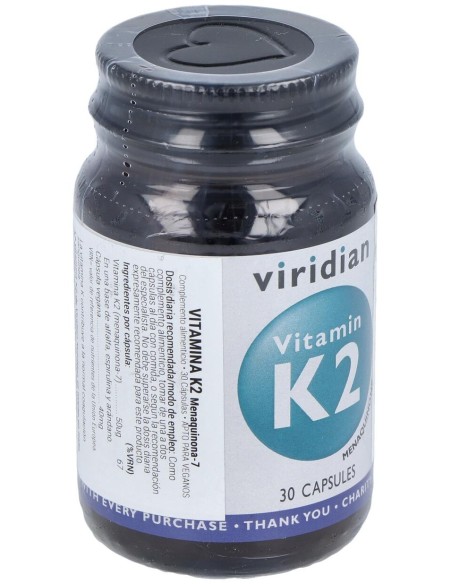 Viridian Vitamina K2 50Ug 30Caps