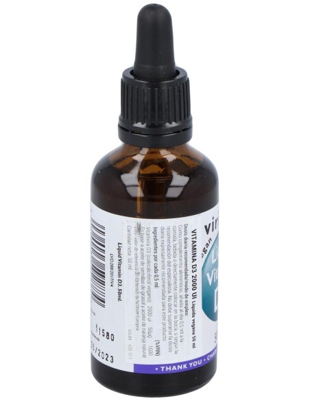 Viridian Vitamina D3 Líquida Vegana 2000Iu 50Ml
