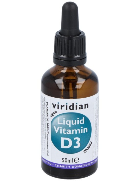 Viridian Vitamina D3 Líquida Vegana 2000Iu 50Ml