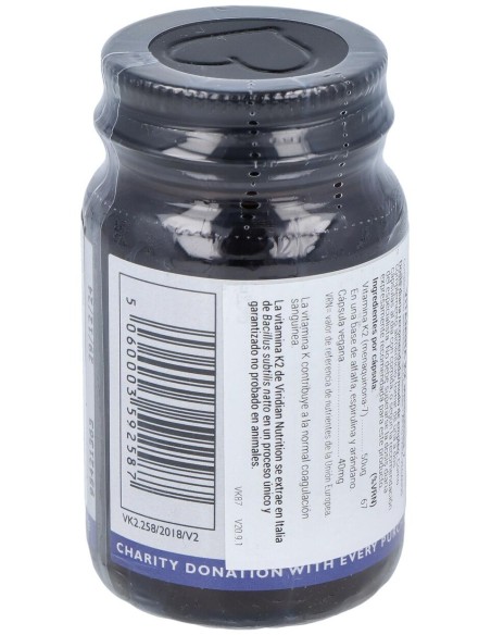 Viridian Vitamina K2 50Ug 30Caps