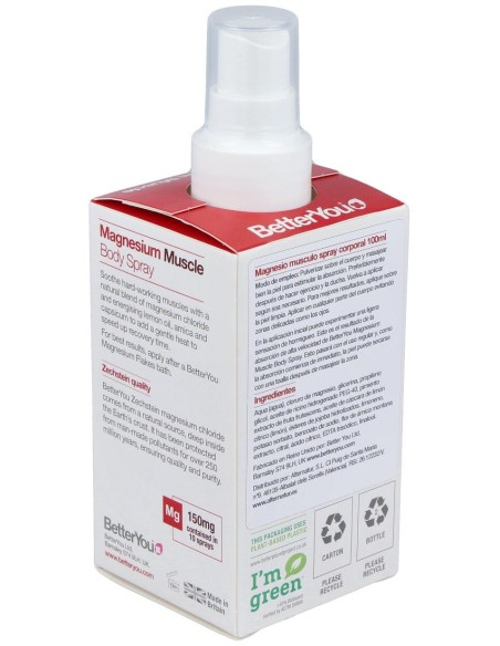 Betteryou Magnesio Musculo Spray Corporal 100Ml