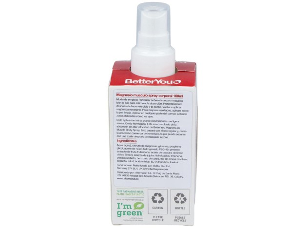 Betteryou Magnesio Musculo Spray Corporal 100Ml