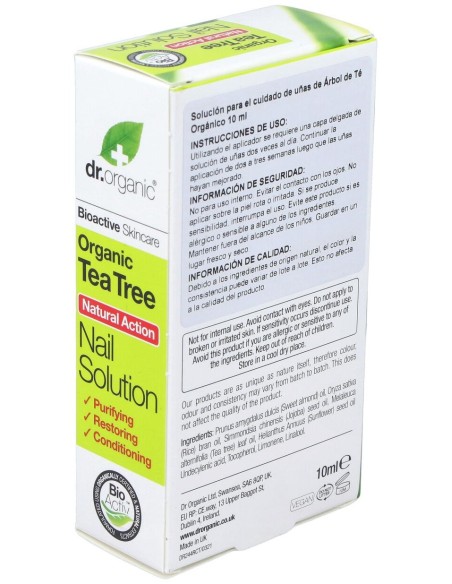 Bioactive Organic Tea Tree Solución Para Uñas 10 Ml