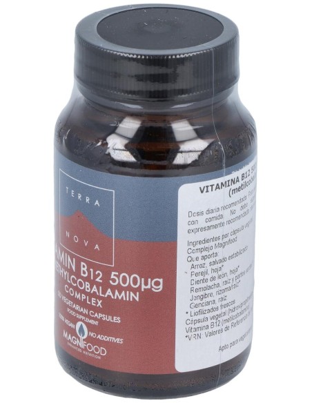 Terranova Vitamina B12 500 Ui Complex (Metilcobalamina) 50 Cápsulas
