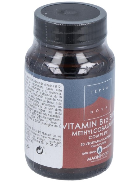 Terranova Vitamina B12 500 Ui Complex (Metilcobalamina) 50 Cápsulas