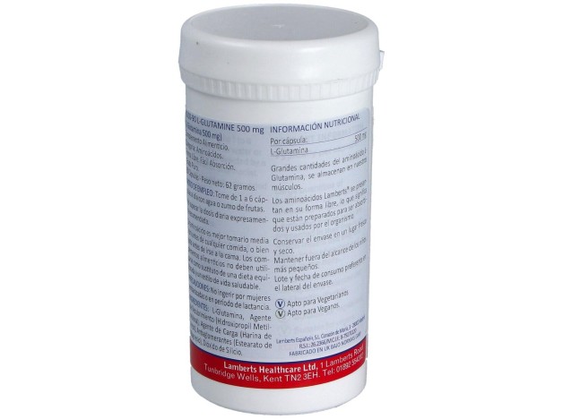 Lamberts L Glutamina 500 Mg90 Cap
