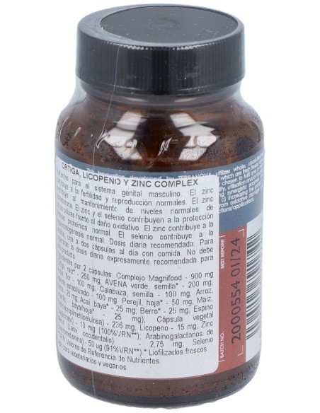 Terranova Ortiga Licopeno Y Zinc Complex 50 Cápsulas