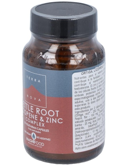Terranova Ortiga Licopeno Y Zinc Complex 50 Cápsulas