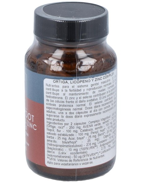 Terranova Ortiga Licopeno Y Zinc Complex 50 Cápsulas