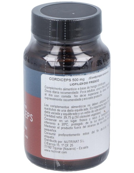 Terranova Córdiceps 500 Mg (Cordyceps Sinensis) 50 Cápsulas