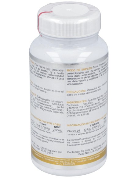 Airbiotic® Ab Vitamina D3 125Mg 90 Tabletas