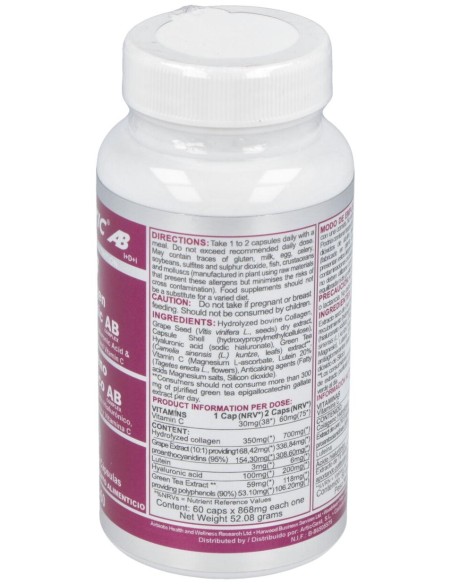 Airbiotic Colágeno Hialurónico Ab Complex 60 Cápsulas