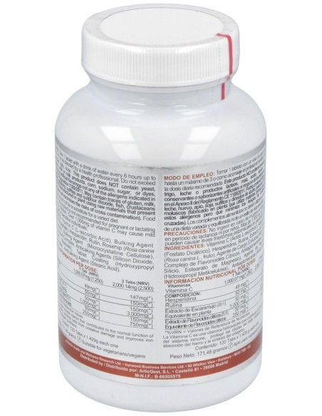 Airbiotic Vit C Ab Complex 1.000 Mg Lib. Sostenida 120 Tabletas