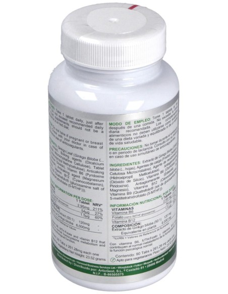 Airbiotic Ginkgo-Vit Ab Complex 6.000 90 Tabletas