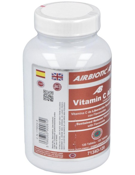 Airbiotic Vit C Ab Complex 1.000 Mg Lib. Sostenida 120 Tabletas