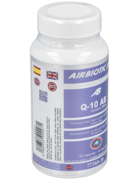 Airbiotic Q-10 Ab Complex 200 Mg 30 Cápsulas