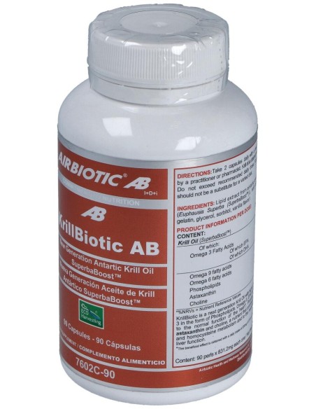 Airbiotic Krillbiotic Ab 590 Mg Ecoharvesting 90 Cápsulas