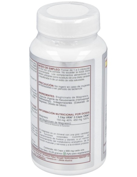 Magnesium Bisglicinato 150Mg. 60Cap.