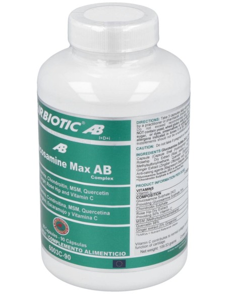 Airbiotic Glucosamine Max Ab Complex 90 Cápsulas