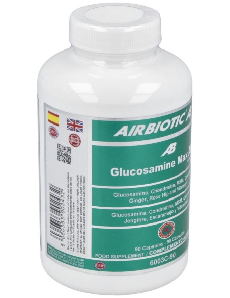 Airbiotic Glucosamine Max Ab Complex 90 Cápsulas