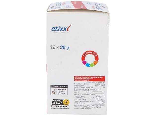 Etixx Nutritional Energy Gel Cola 12Uds